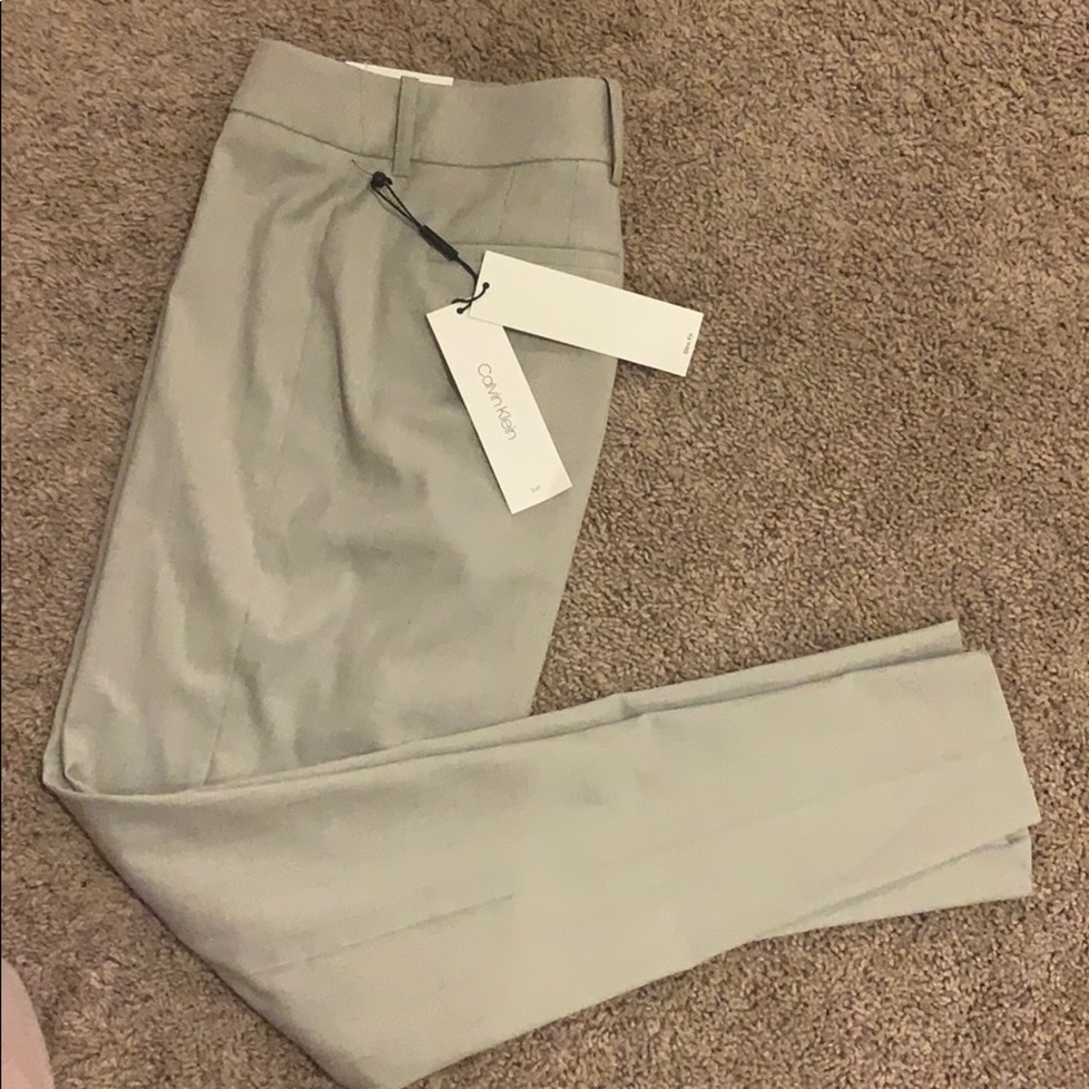 Gray plaid Calvin Klein dress pants
